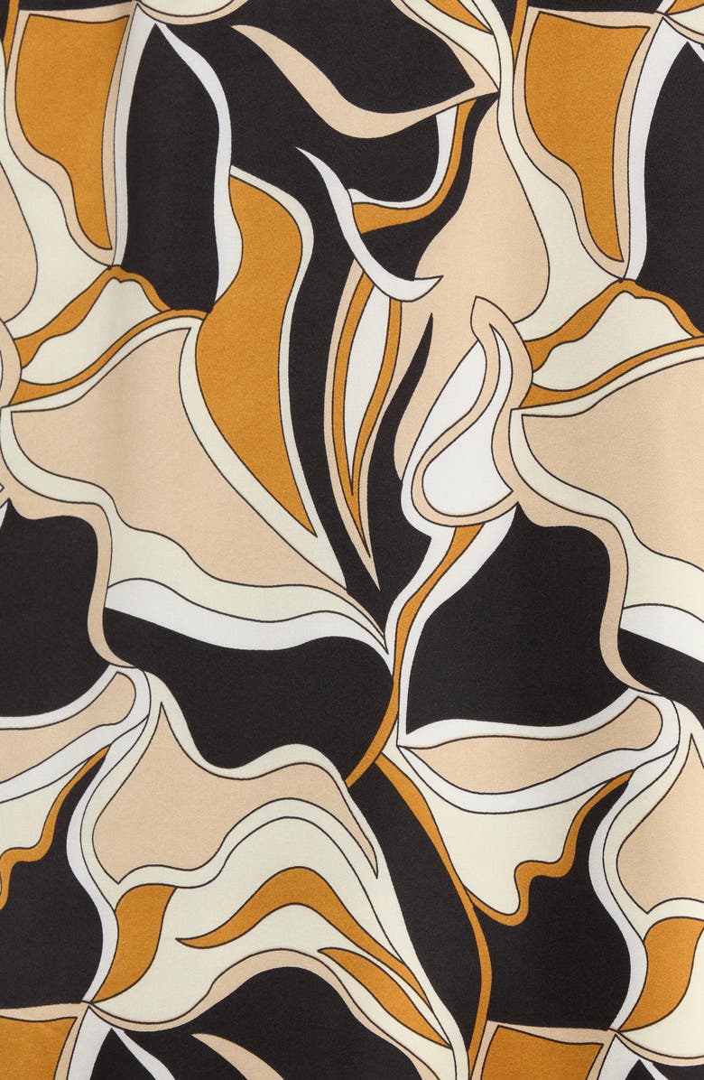 SUGARLIPS Groover Split Neck Satin Top, Alternate, color, Black Brown