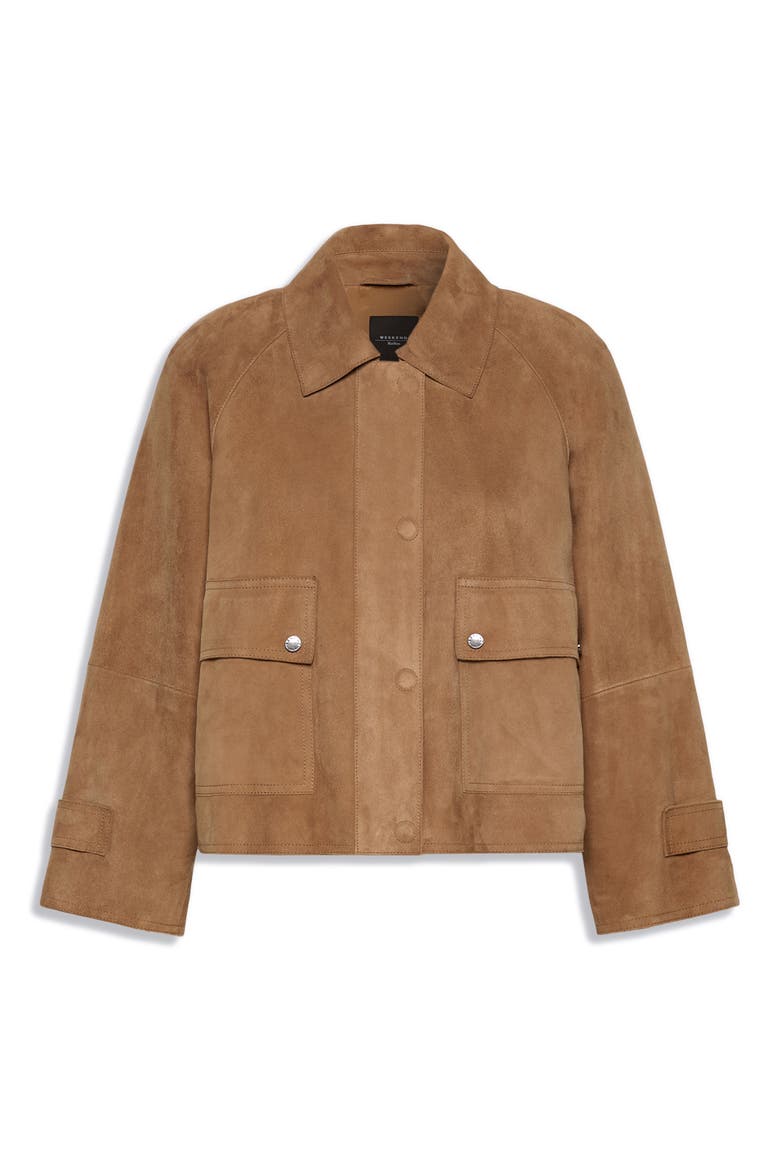 Abito Suede Jacket, Alternate, color, HAZELNUT BROWN
