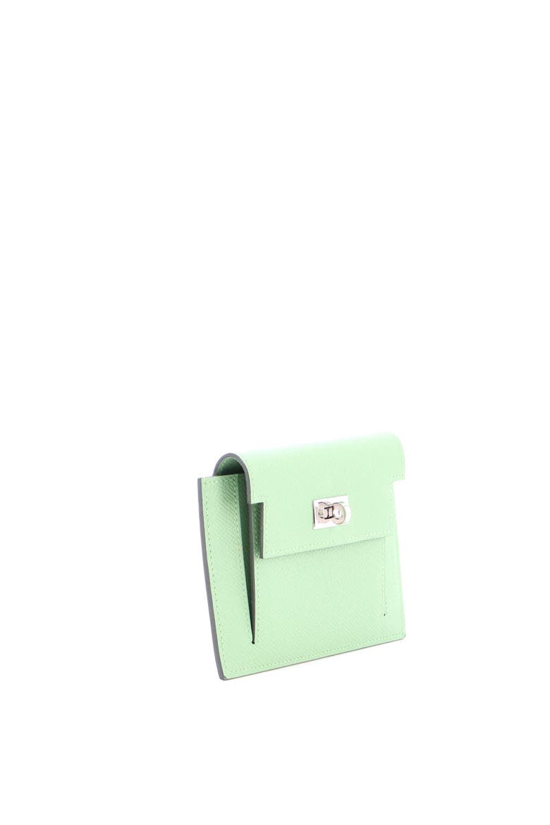 Kelly Pocket Compact Wallet Epsom, Alternate, color, Vert Criquet