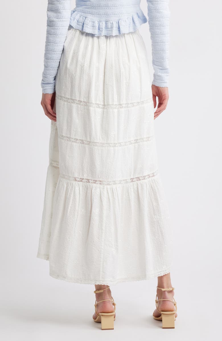LoveShackFancy Ritson Cotton Skirt, Alternate, color, White