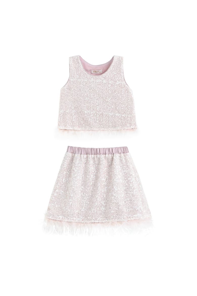 Sequin Feather-Trim Set, Alternate, color, Pink