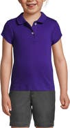 Lands' End School Uniform Girls Short Sleeve Feminine Fit Interlock Polo Shirt