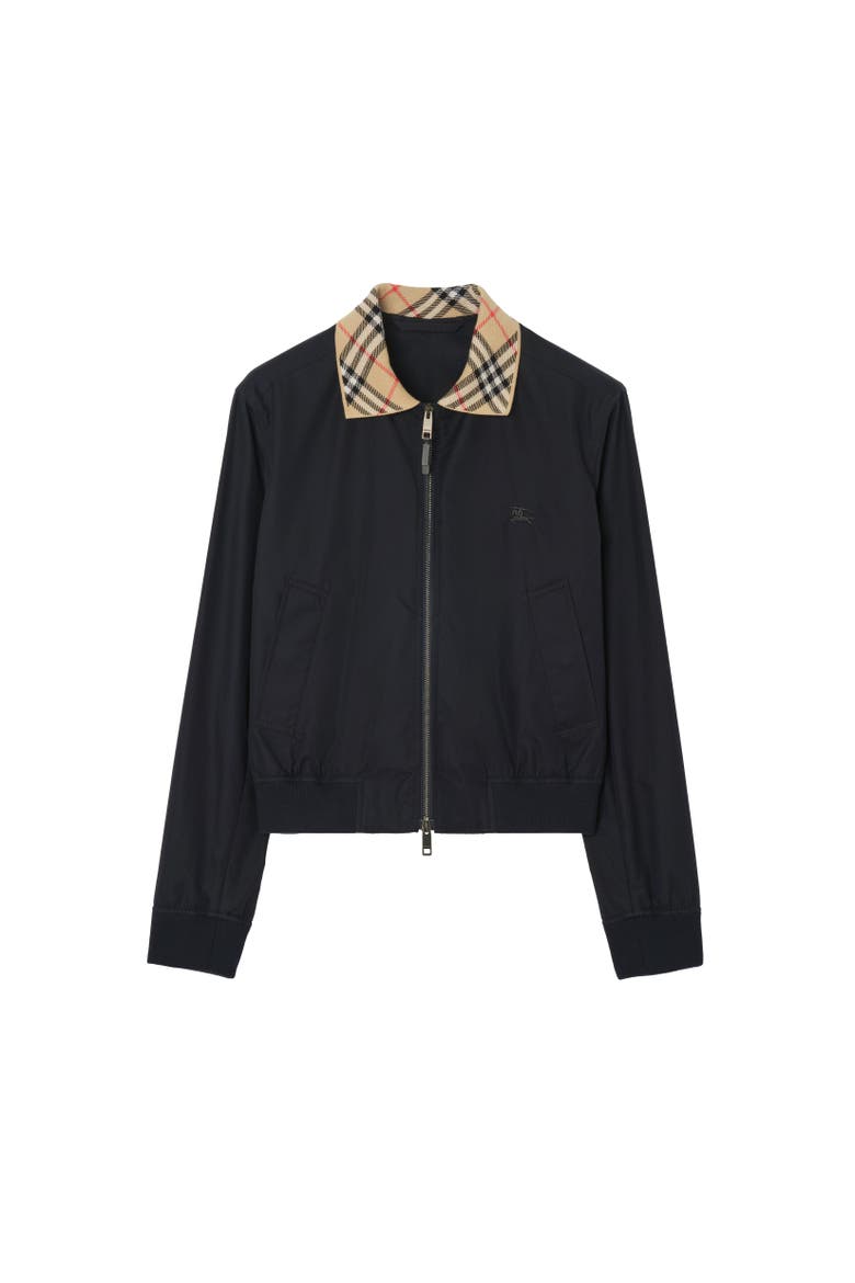 Gabardine Glenfields Harrington Jacket, Alternate, color, Navy