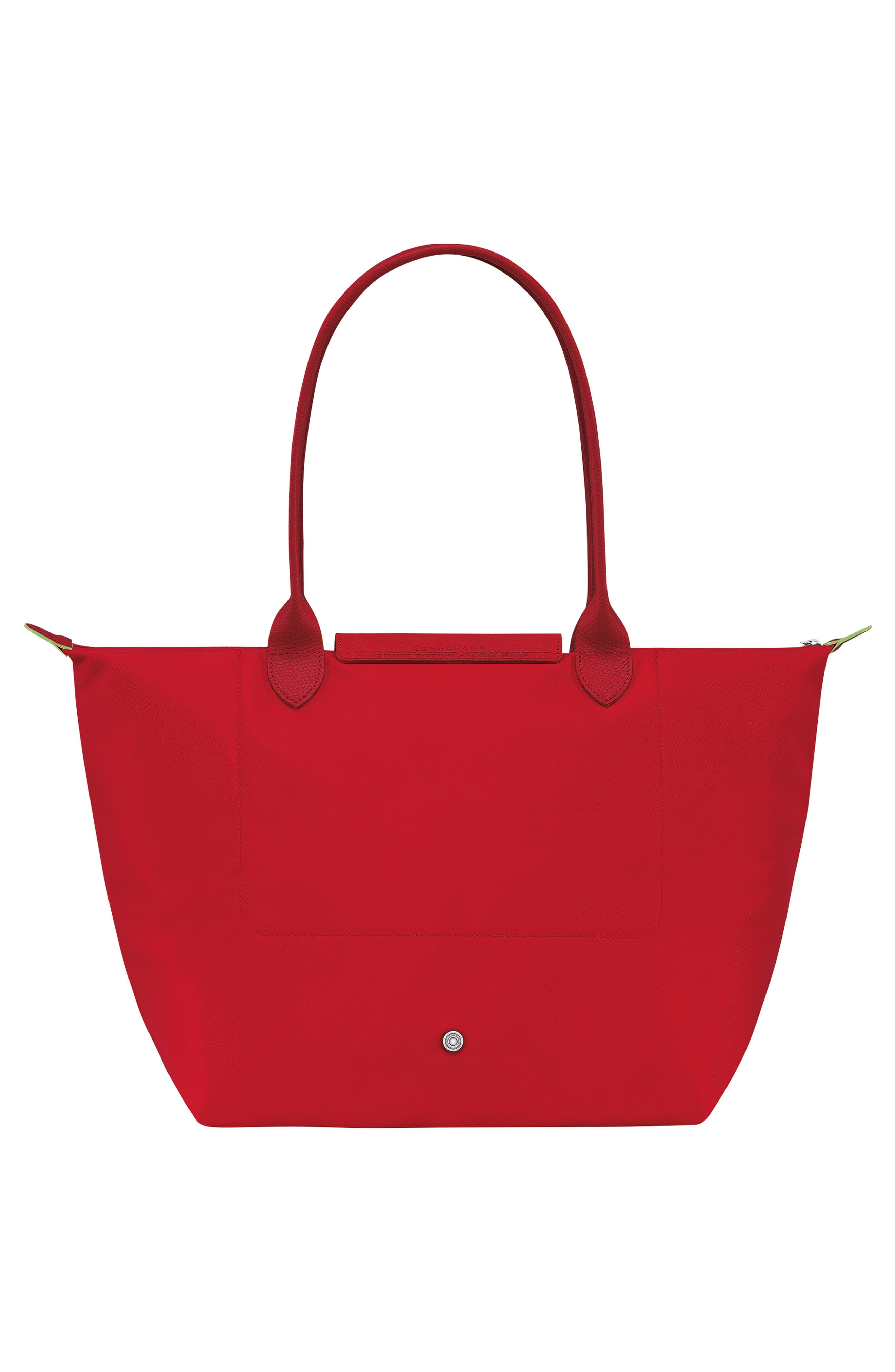 Longchamp Le Pliage Green Recycled Canvas Large Shoulder Tote, Alternate, color, Tomato