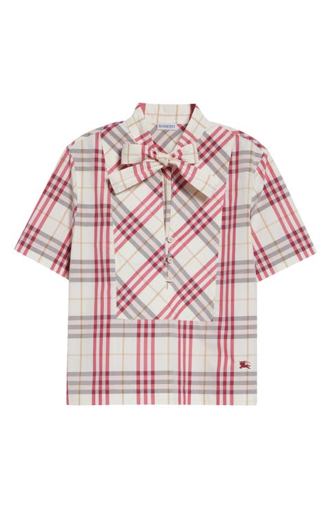 Olea Plaid Cotton Pullover Shirt