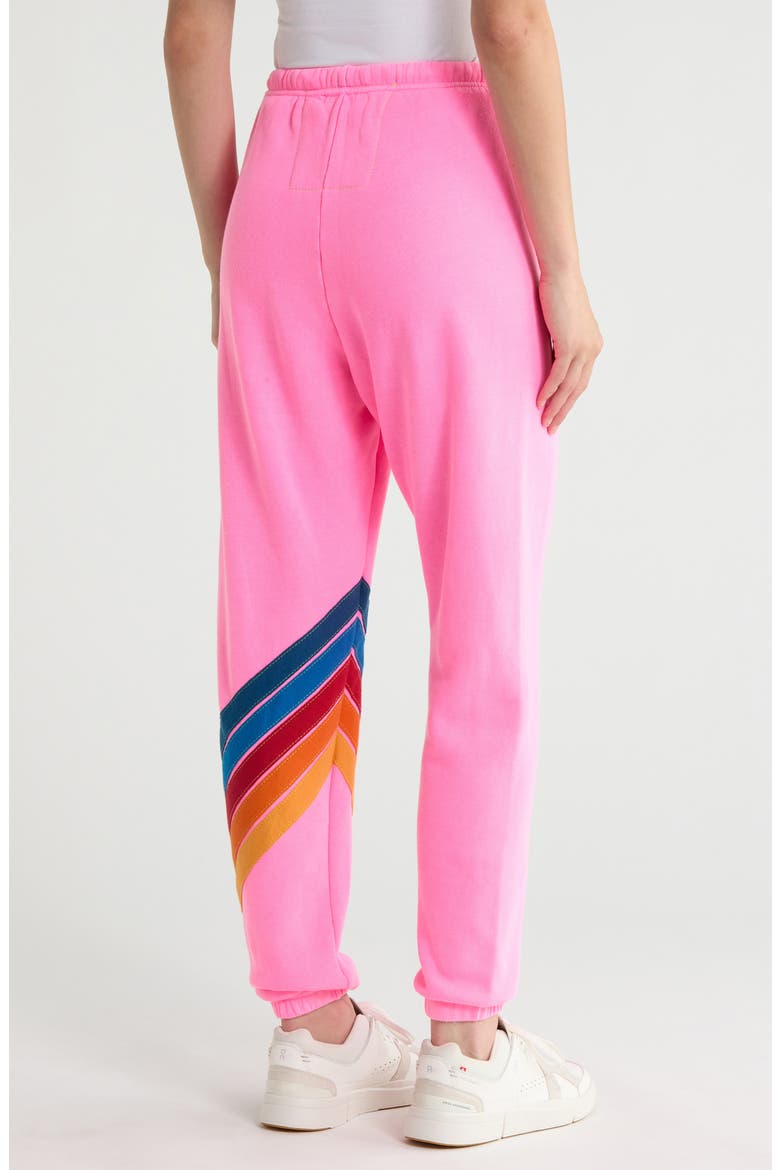 All Seasons Circle Chevron Sweatpants, Alternate, color, NEON PINK