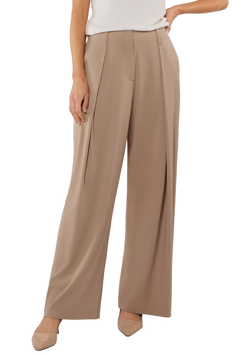 Thompson Wide Leg Trousers, Main, color, KHAKI