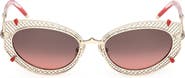 Christian Louboutin 54mm Oval Sunglasses