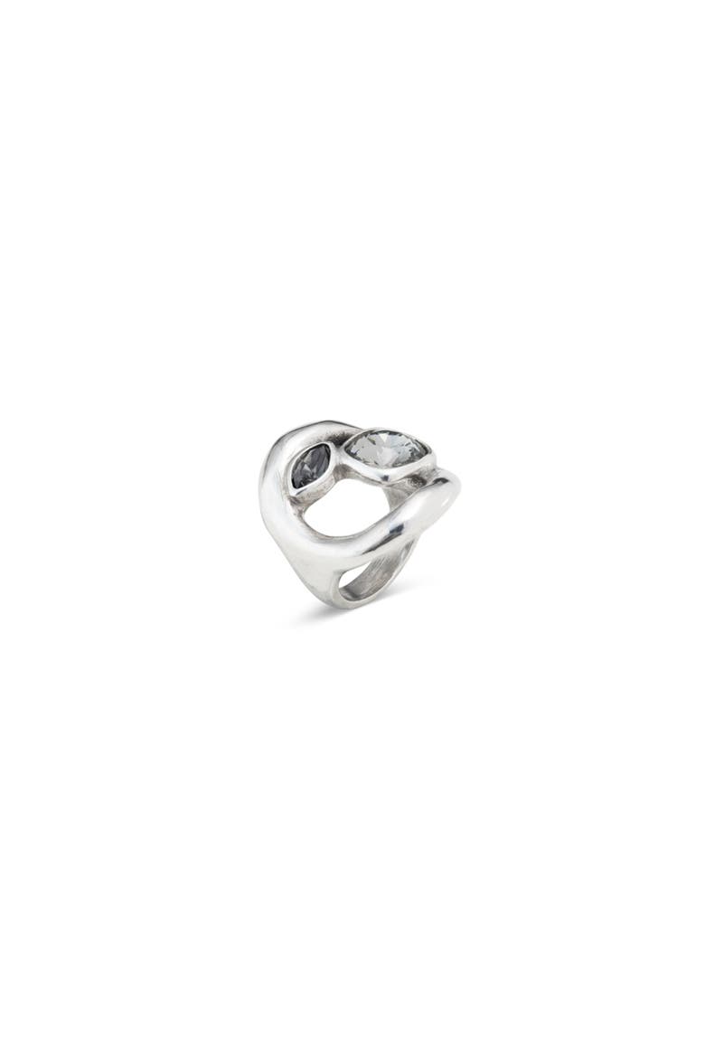 Crystal Triple-Set Ring, Alternate, color, Silver