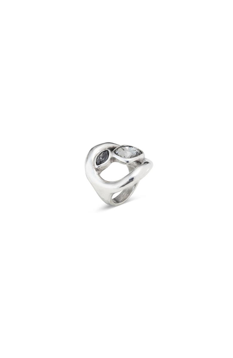 UNODE50 Crystal Triple-Set Ring, Alternate, color, Silver