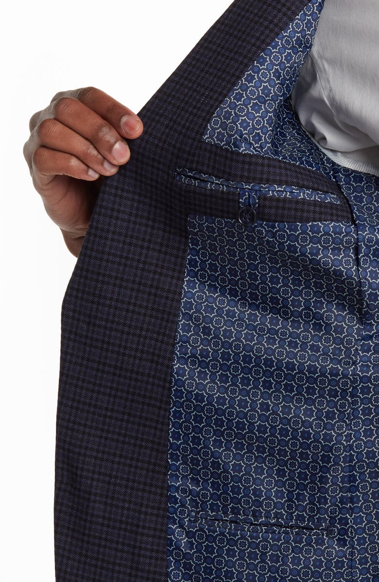 SAVILE ROW CO Check Two-Piece Suit, Alternate, color, Blue