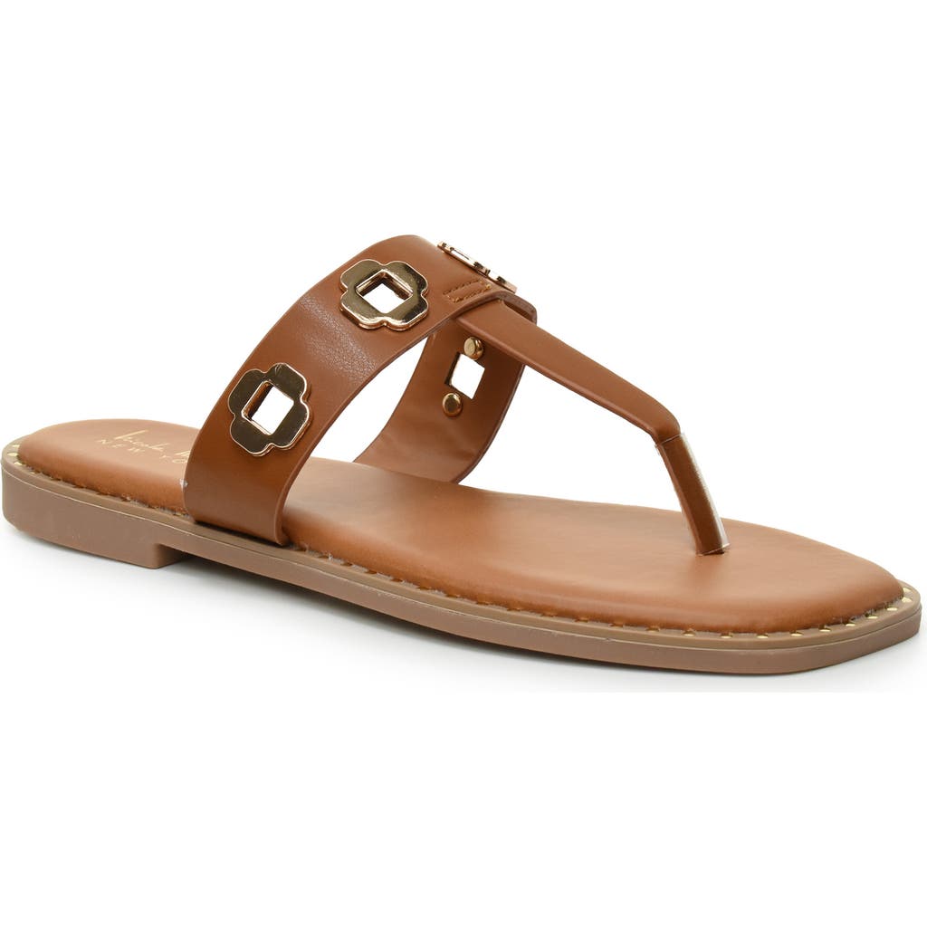 Nicole Miller Bling Thong Sandal In Tan