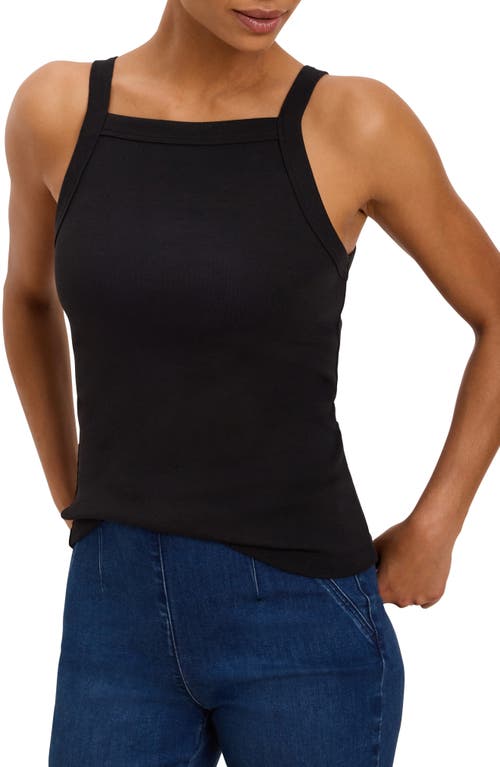 Nic + Zoe Nic+zoe Square Neck Tank Top In Black