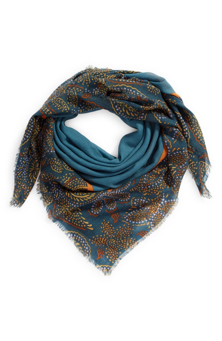 Treasure & Bond Print Square Wool Scarf, Alternate, color,