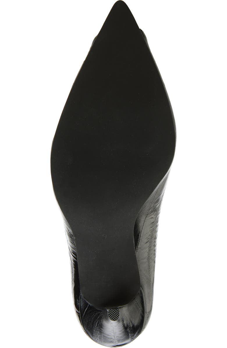 Jeffrey Campbell Inherit Ankle Strap Pointed Peep Toe Sandal, Alternate, color, Black Eel