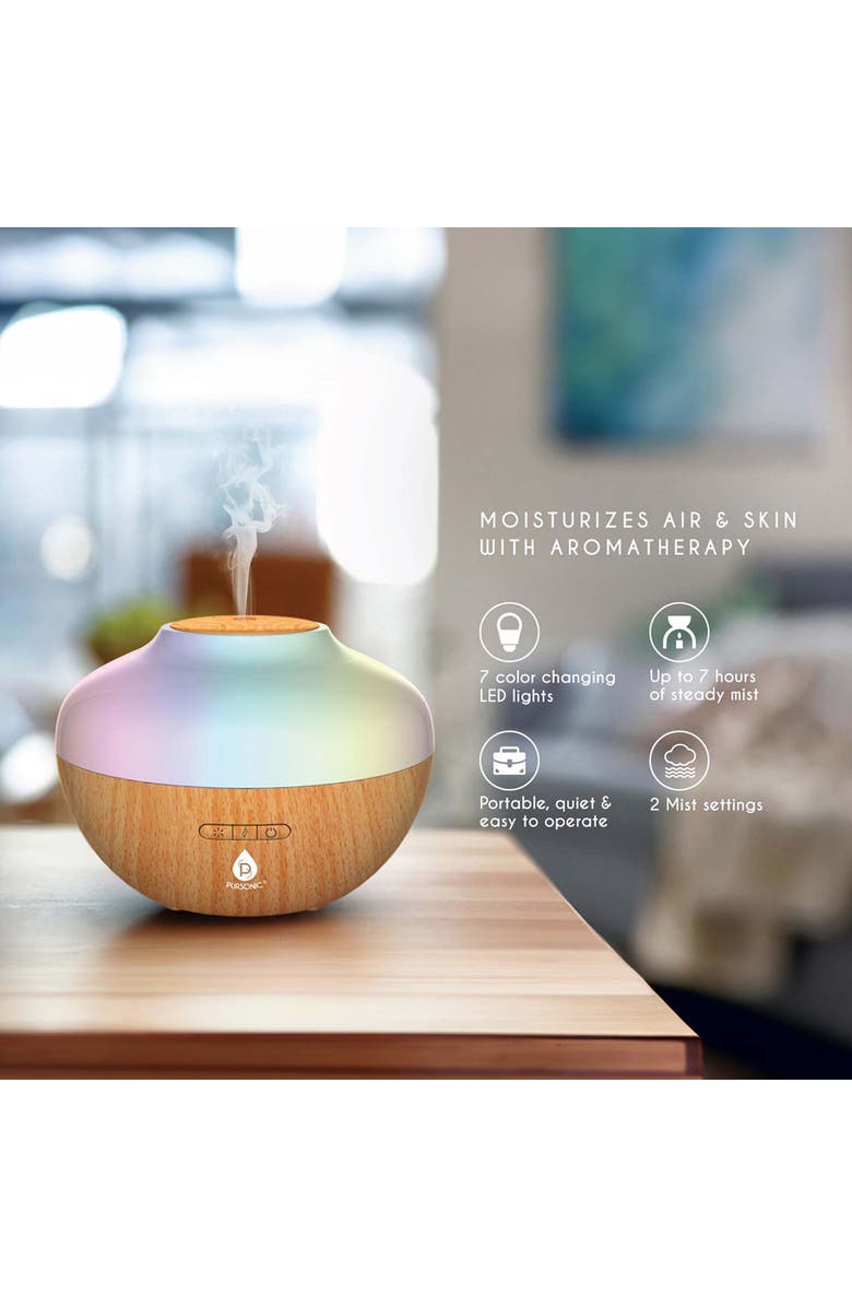 PURSONIC Sunset Projector Table Lamp & Essential Oil Aroma Diffuser Bundle, Alternate, color, Multicolor