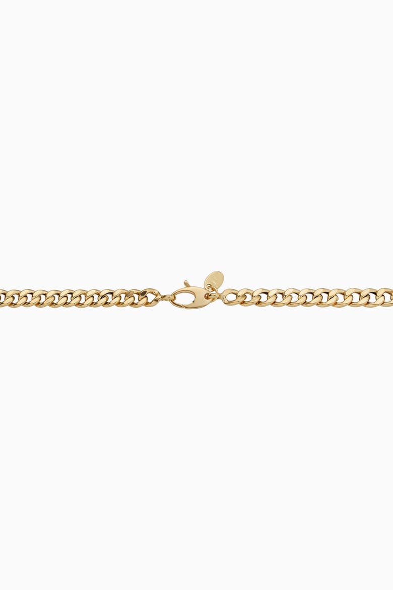 14K Yellow Gold Carmine Curb Graduated Necklace, Alternate, color, Yellow Gold