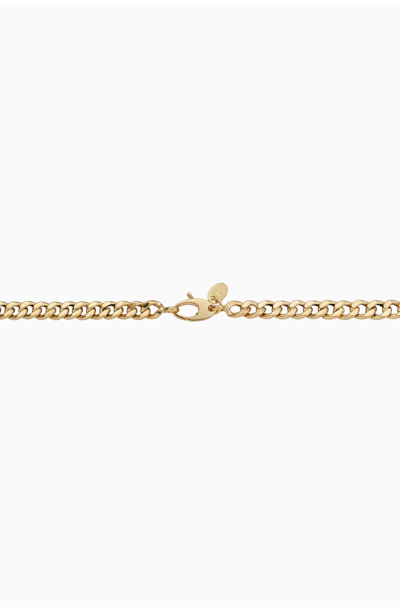 Oradina 14K Yellow Gold Carmine Curb Graduated Necklace, Alternate, color, Yellow Gold