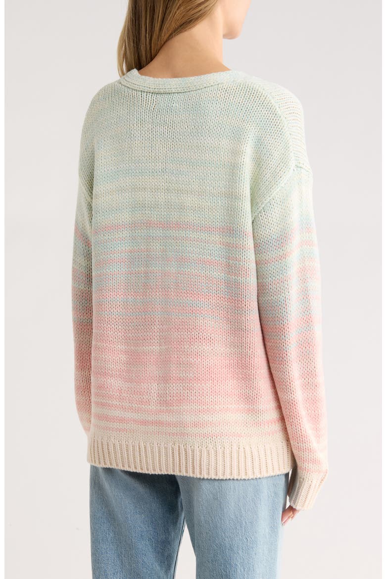 Ombré Cardigan, Alternate, color, PINK GREEN