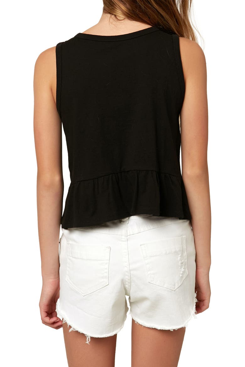 Kids' Peace and Surf Graphic Tank, Alternate, color, BLACK