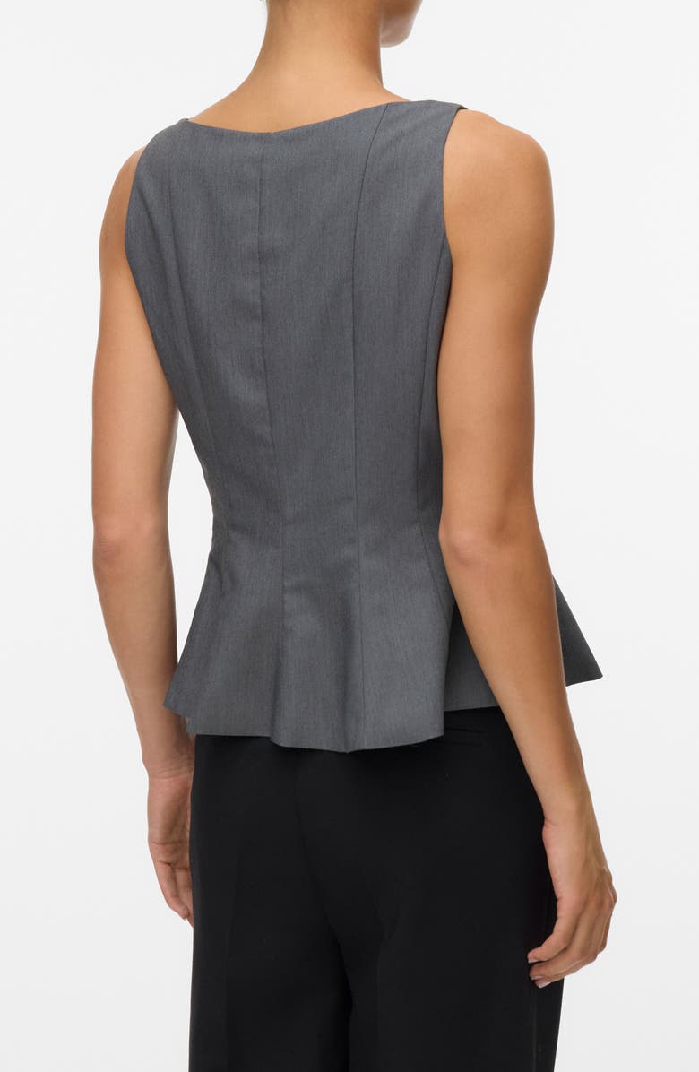 VERO MODA Kimberly Sleeveless Peplum Top, Alternate, color, Dark Grey