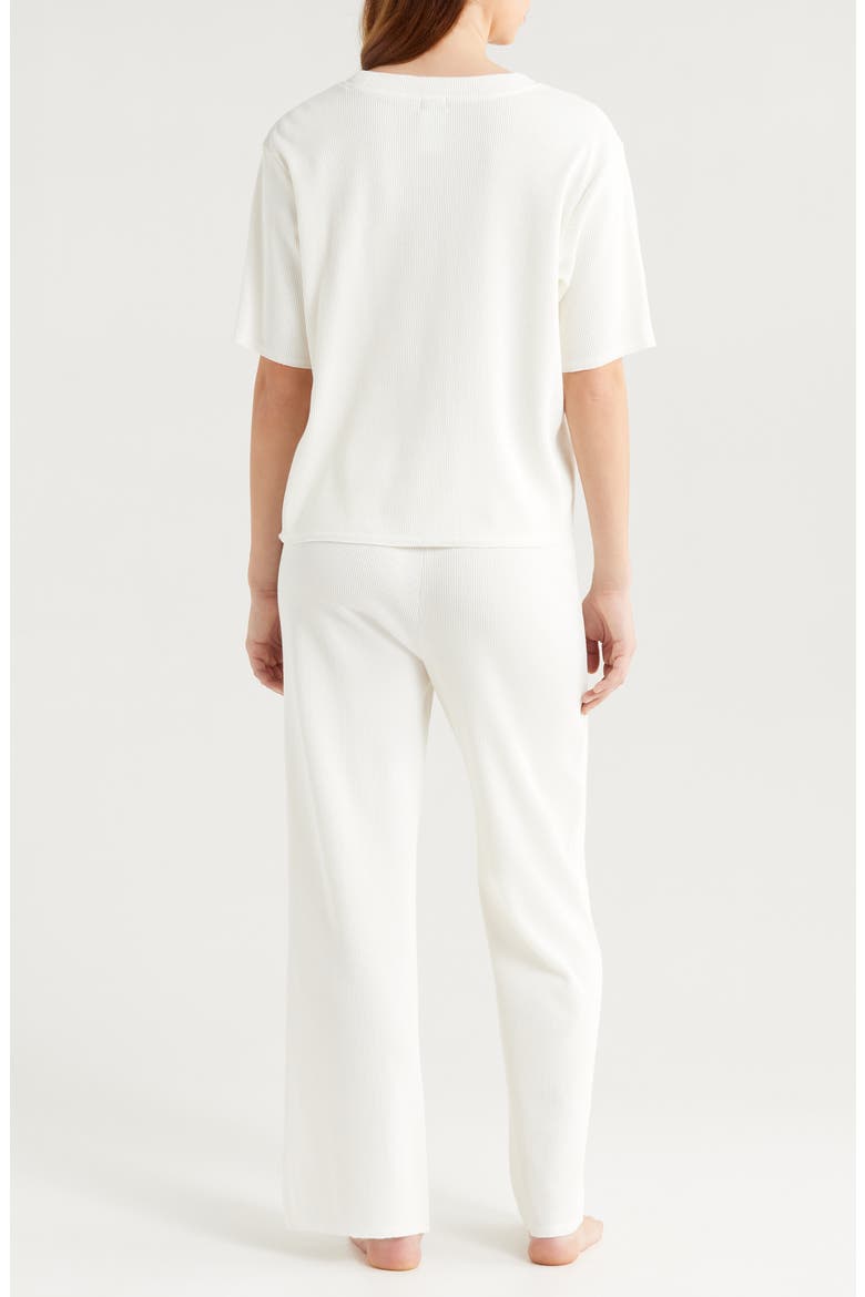 Thermal Knit Pajamas, Alternate, color, ECRU