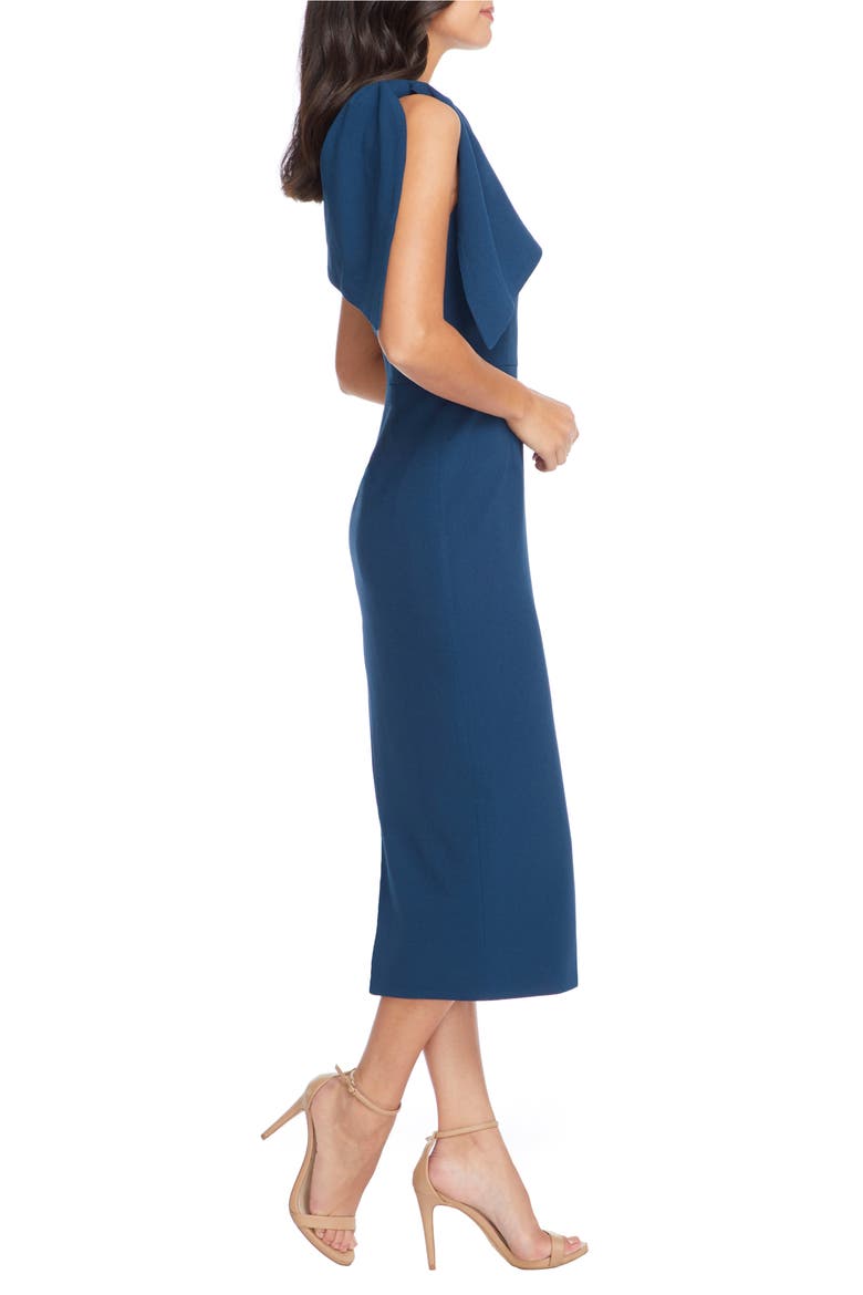 Tiffany One-Shoulder Midi Dress, Alternate, color, PEACOCK BLUE