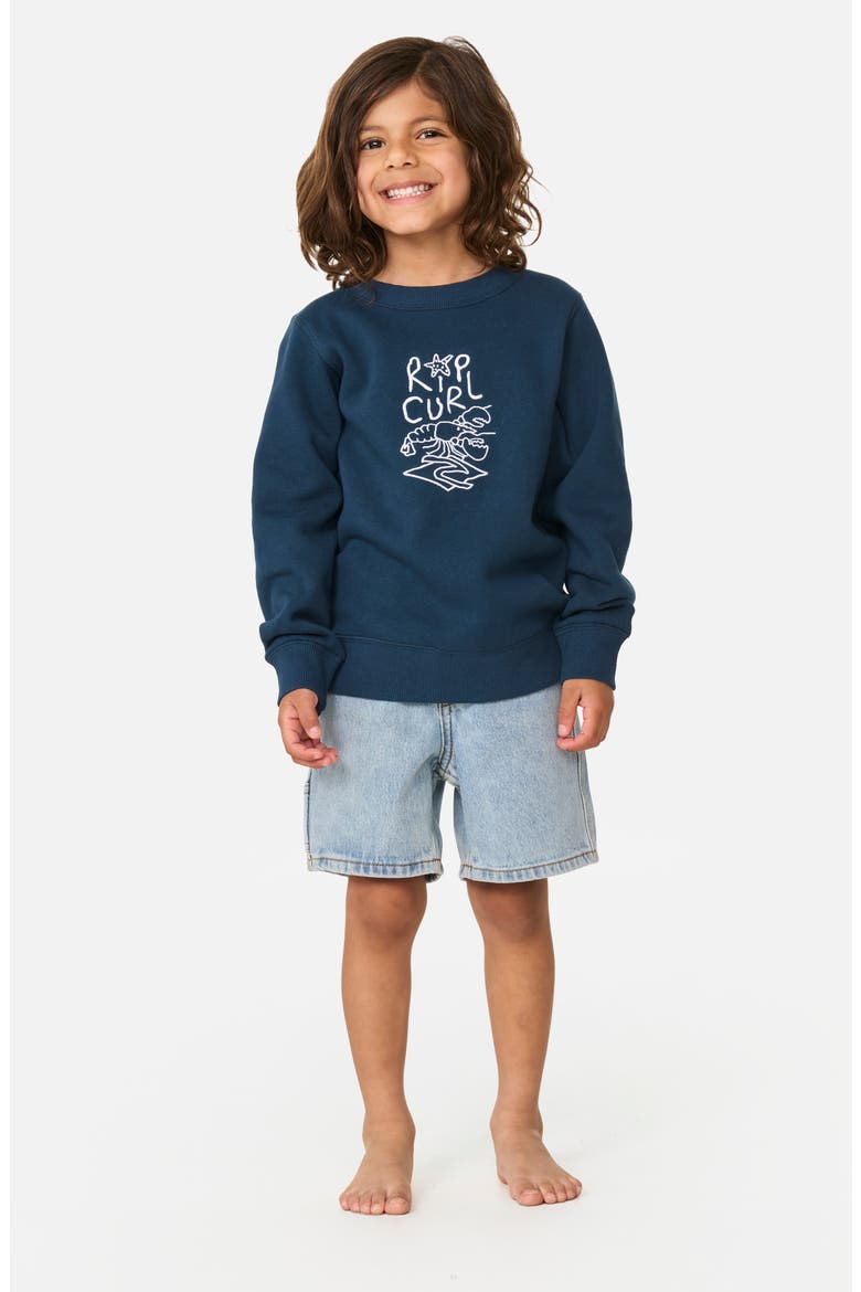 Kids' Ocean Party Graphic Sweatshirt, Alternate, color, LIGHT NAVY