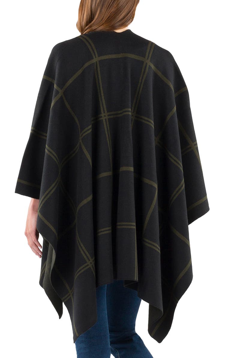 Patricia Nash Plaid Cape, Alternate, color, Black Mutli