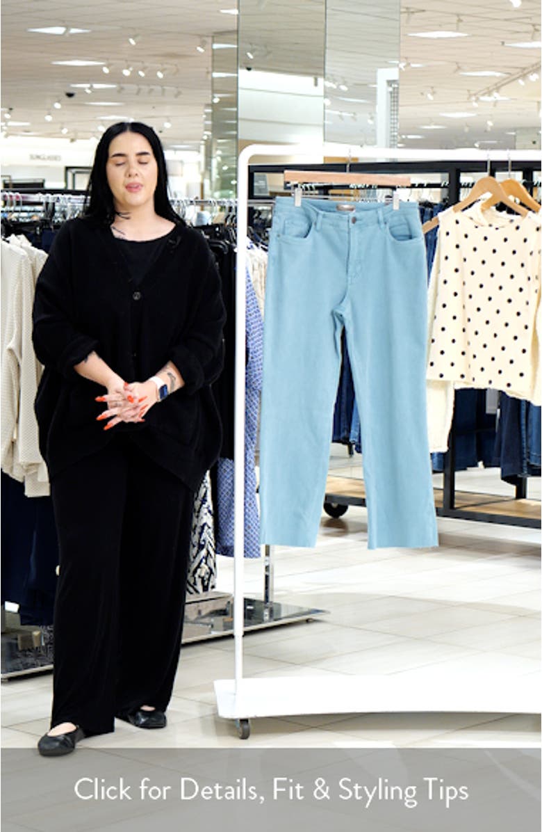 Kelsey Fab Ab Raw Hem Ankle Flare Jeans, sales video thumbnail