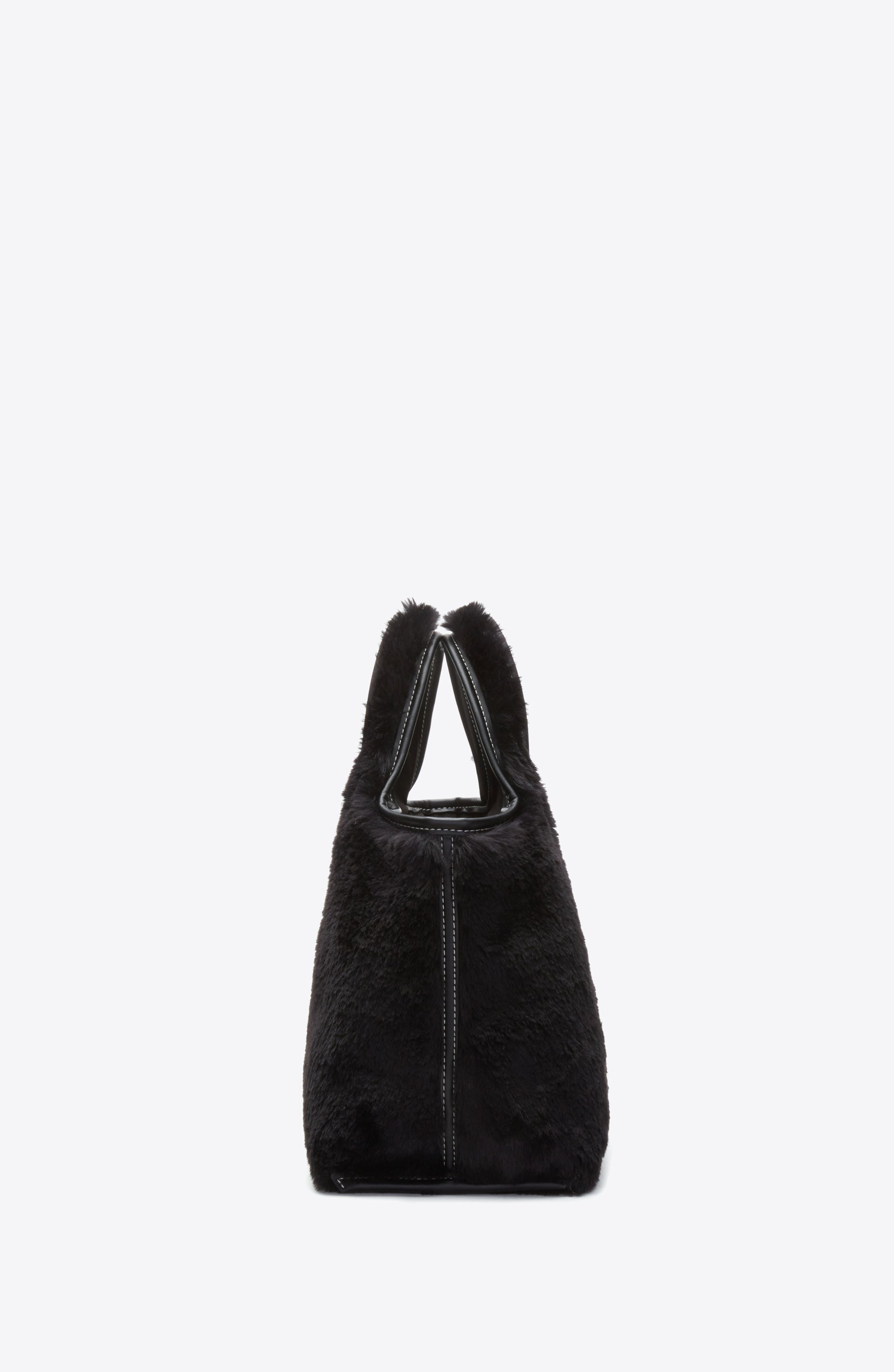 3.1 Phillip Lim Faux Fur Market Tote, Alternate, color, Black