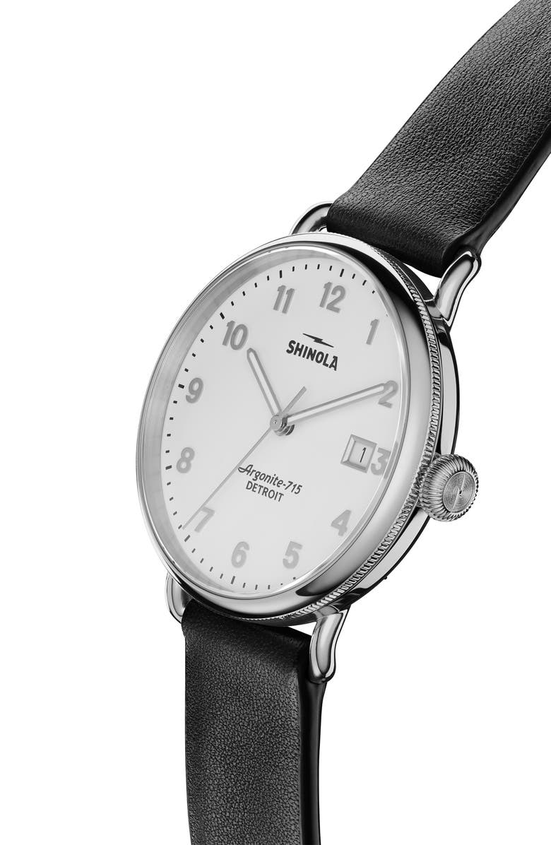 Shinola The Canfield Leather Strap Watch, 38mm, Alternate, color,