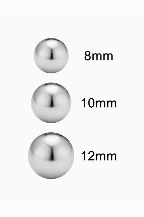 Oradina Sterling Silver Belle Of The Ball Button Studs In Silver