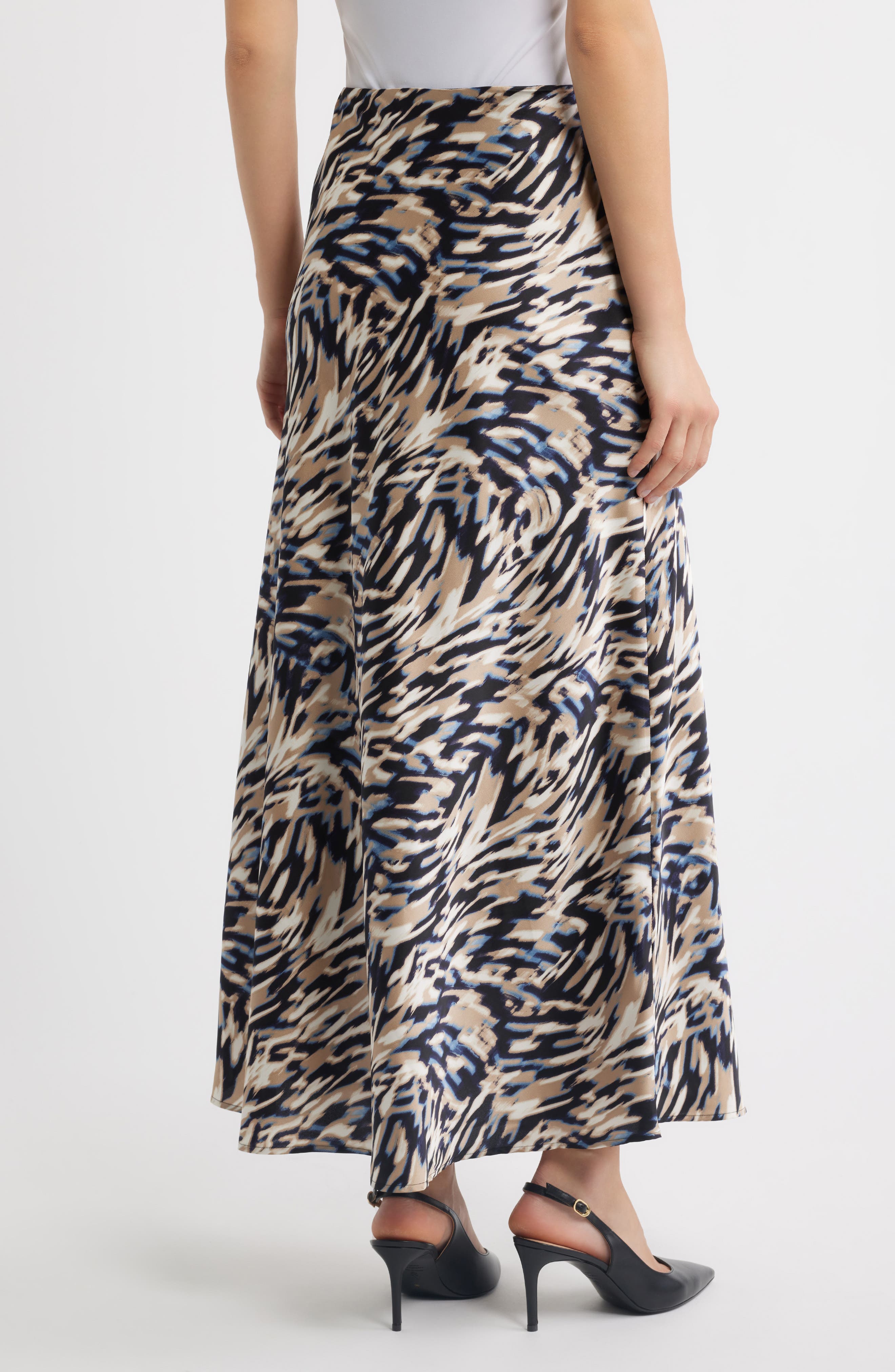 Anne Klein Zebra Print Bias Cut Skirt (Women) | Nordstromrack