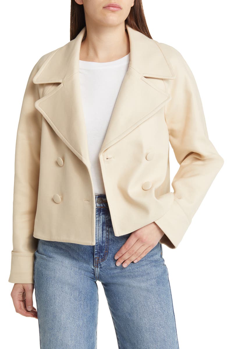 & Other Stories Double Breasted Crop Jacket, Alternate, color, Beige