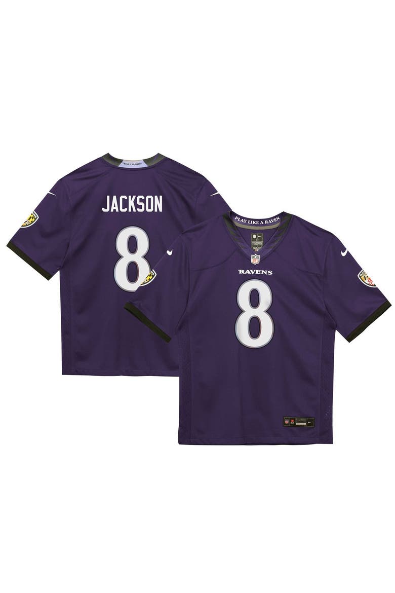 Infant Nike Lamar Jackson Purple Baltimore Ravens Team Game Jersey, Main, color, Purple