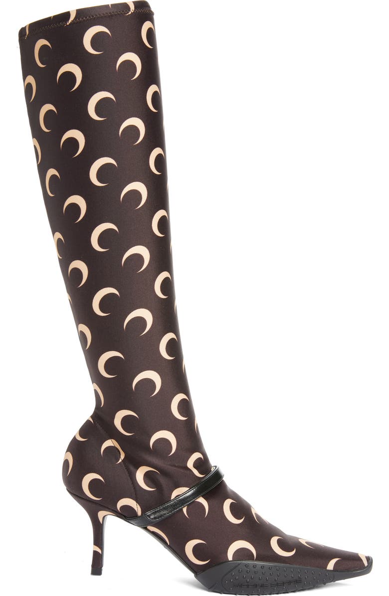 Marine Serre Moon Print Sock Boot, Alternate, color,