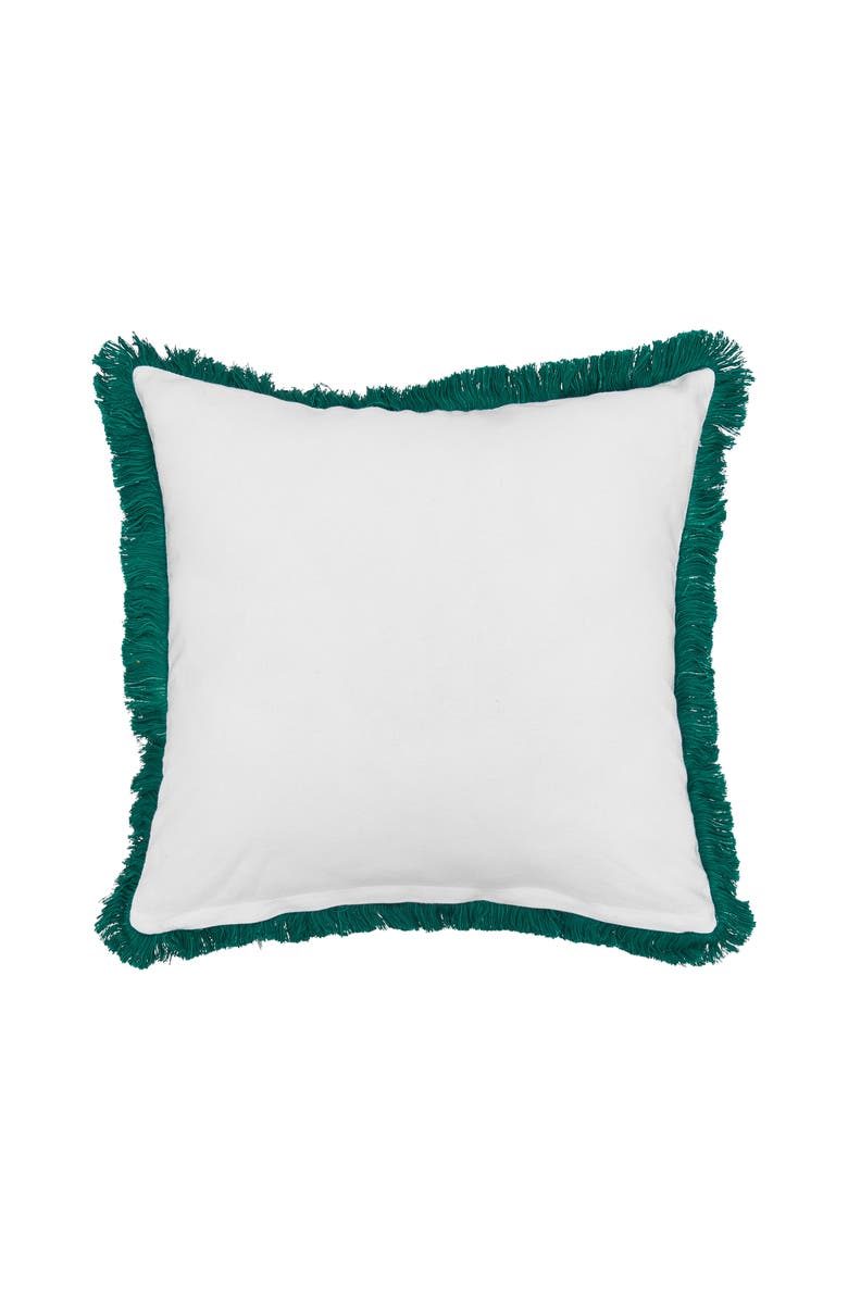 C&F Home Easter Bunny & Flowers Printed Cotton Blend Accent Throw Pillow 18" x 18", Alternate, color, Blue