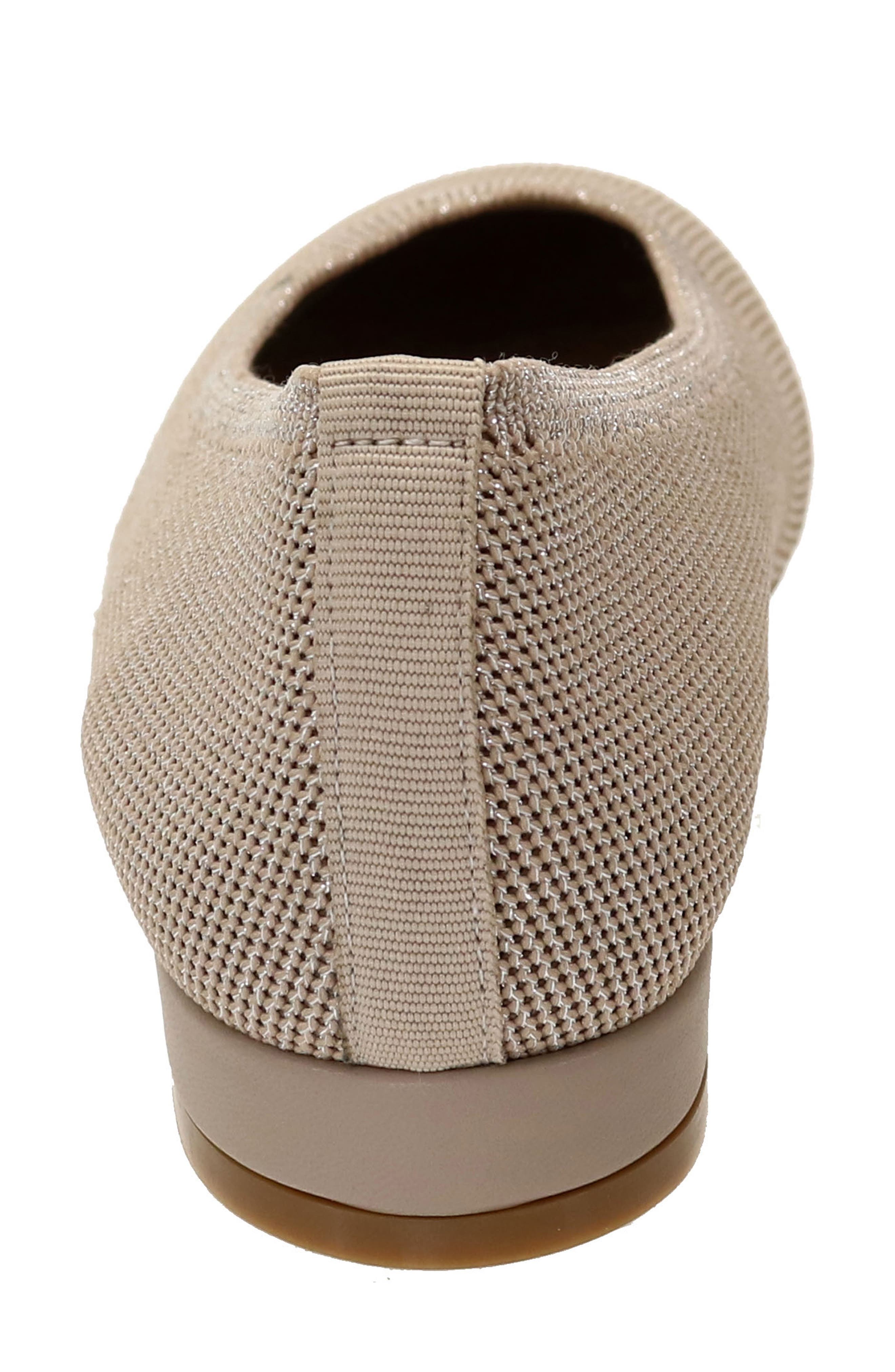 Runway Ballet Flat, Alternate, color, NATURAL METALLIC