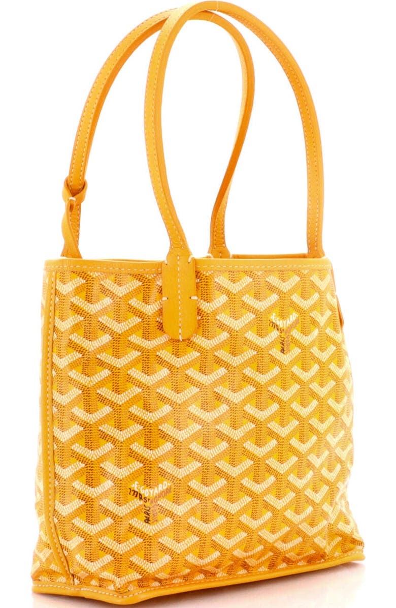 Pre-Owned Goyard Anjou Reversible Tote Coated Canvas Mini, Alternate, color, Yellow