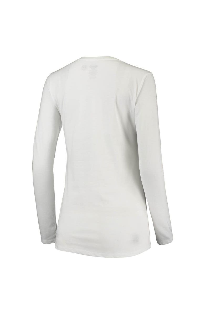 CONCEPTS SPORT Women's Concepts Sport White/Red Washington Nationals Flagship Long Sleeve V-Neck T-Shirt & Pants Sleep Set, Alternate, color, 