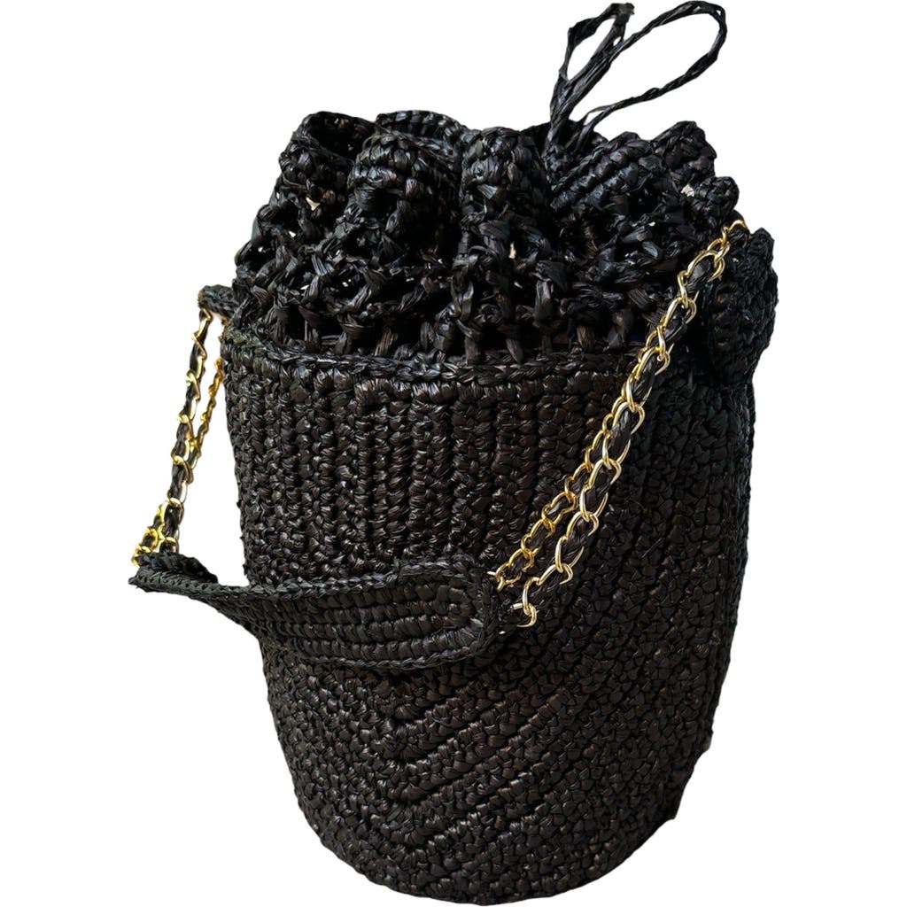 Zanatany Concepts Buckety Raffia Bag in Black  product