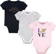 Hudson Baby Triple Pack of Soft Cotton Bodysuits