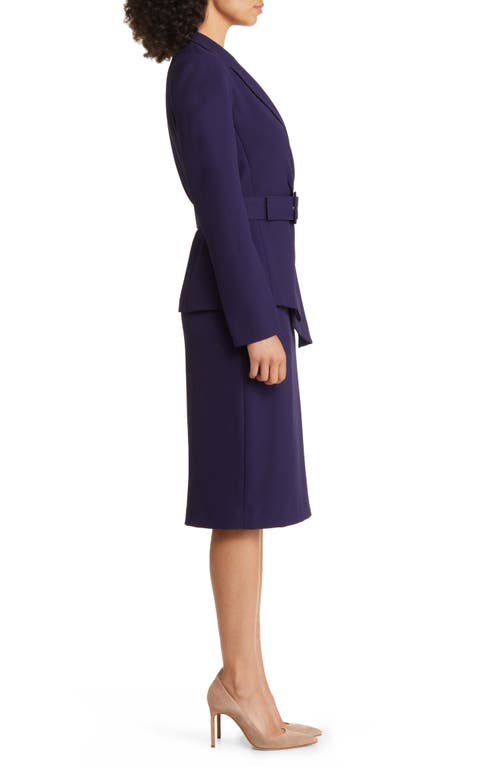 Tahari Asl Nested Belted Jacket And Skirt In Multi