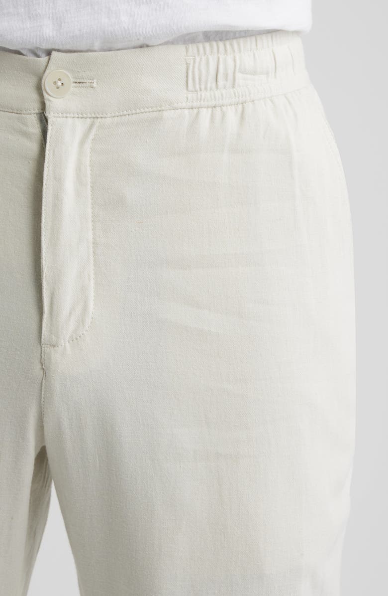 Bugatchi Aerolinen Linen Blend Pants, Alternate, color, Ivory