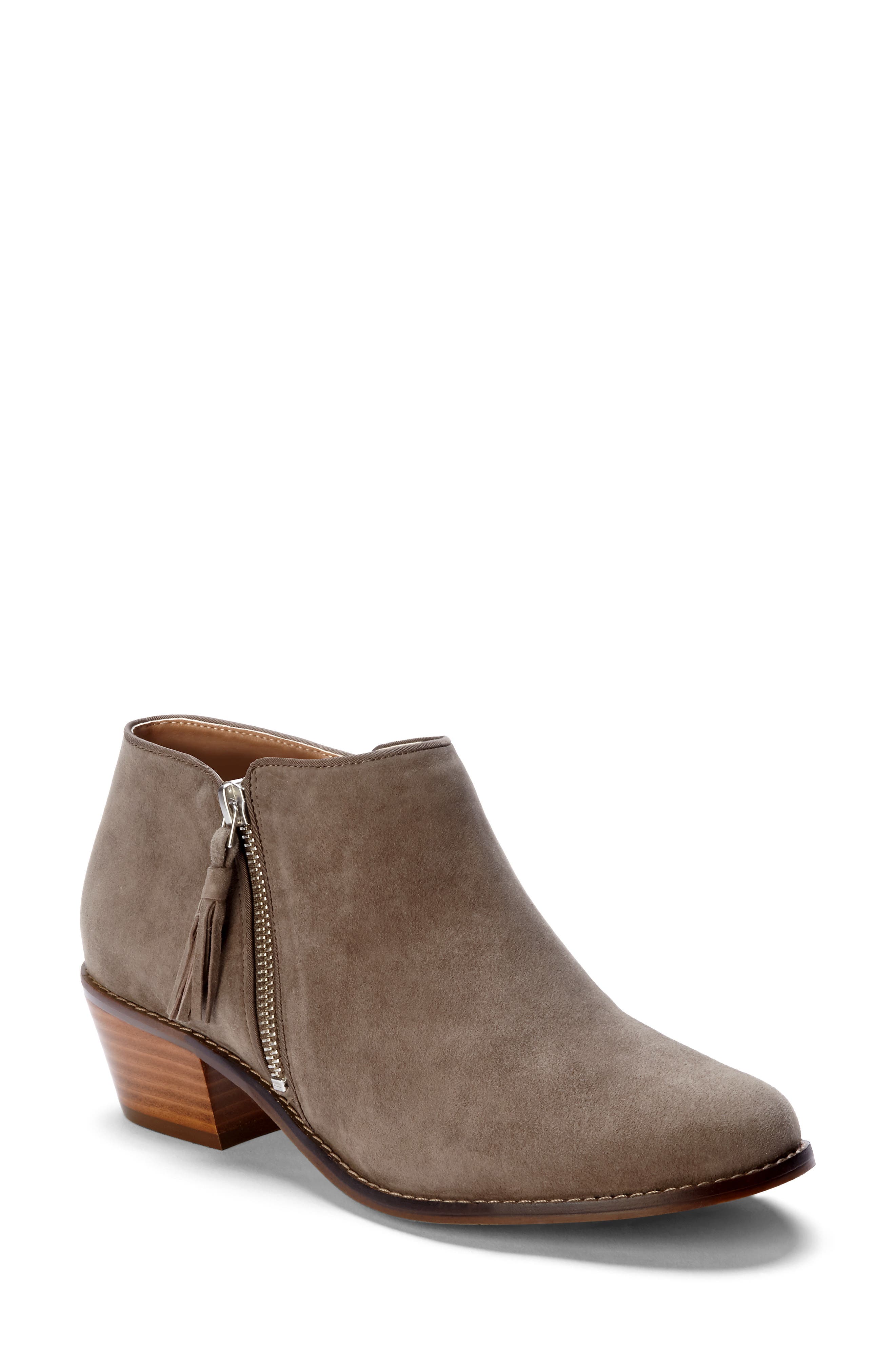 Serena Ankle Boot, Main, color, GREIGE SUEDE
