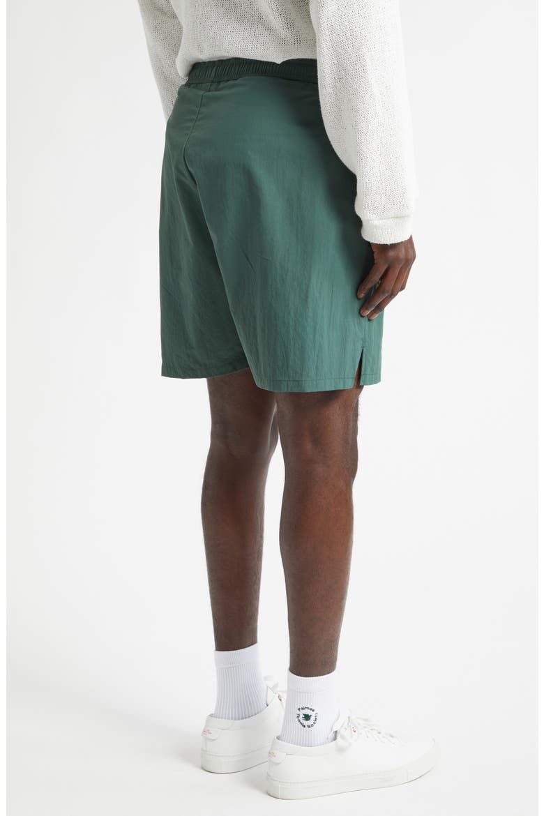 Chain Stitch Logo Tennis Shorts, Alternate, color, DARK GREEN