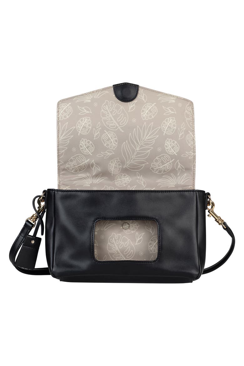 Peekaboo Crossbody Diaper Bag, Alternate, color, BLACK
