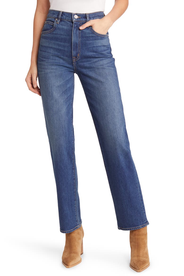 London High Waist Straight Leg Jeans, Main, color, SEATTLE
