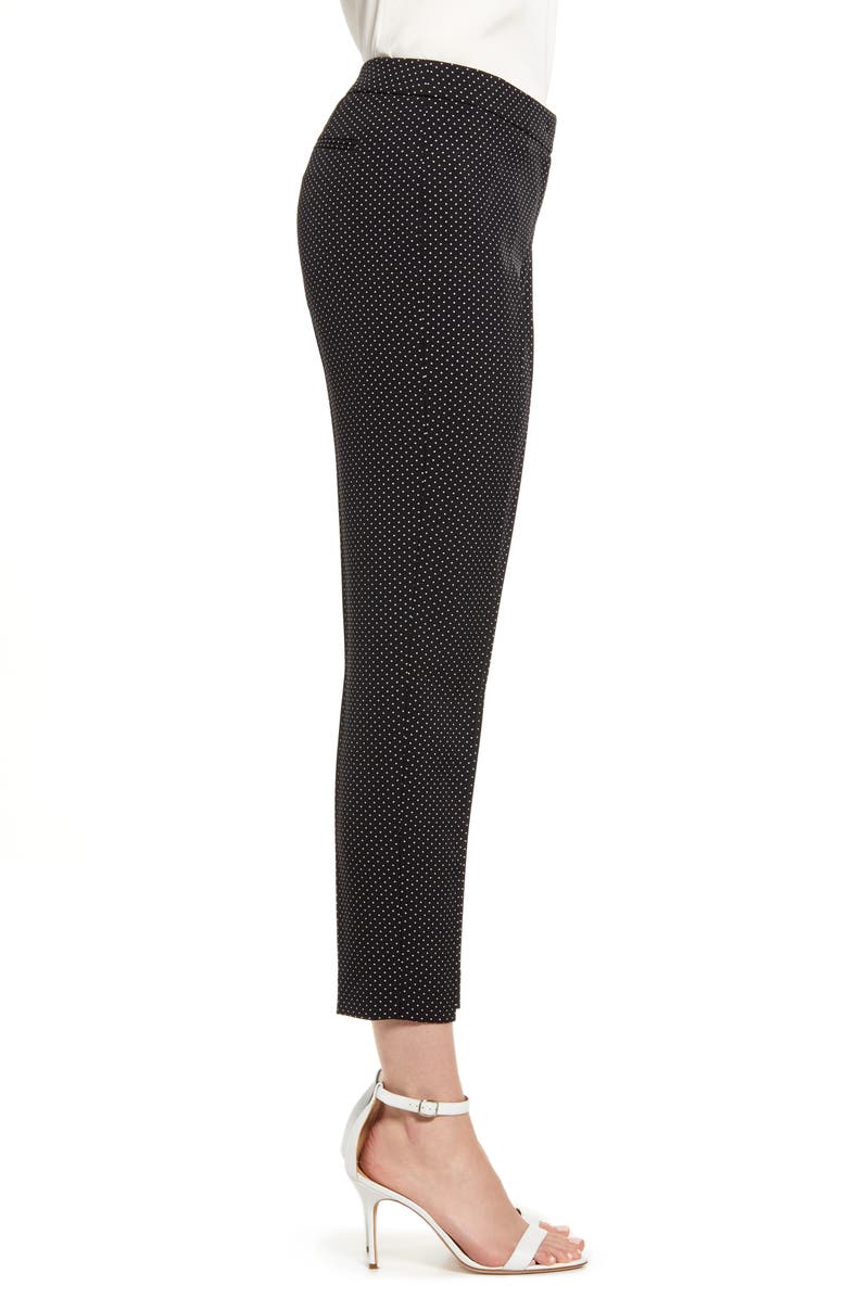 Anne Klein Microdot Crepe Ankle Pants, Alternate, color, 